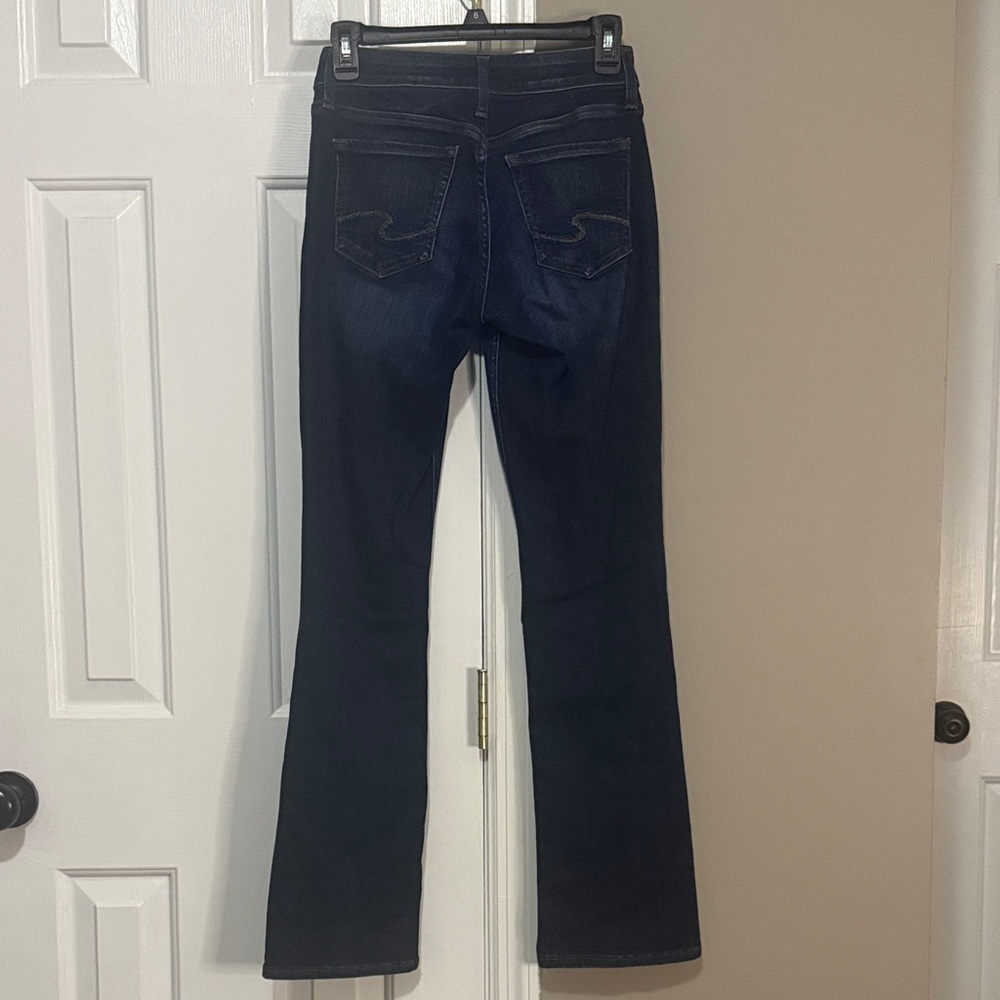 Silver Jeans Women's Dark Indigo Boot Cut Jeans size 25x31 - Picture 4 of 7